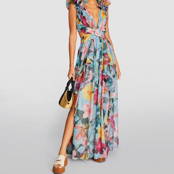 Patbo Flutter Dress Hibiscus size 2 - Picture 1 of 3